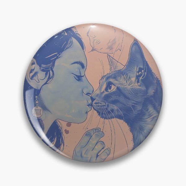 Item preview, Funny Cat, Cat and Girl, Kitty, Nice Kitty, Girl and Cat, Fan Cat designed and sold by CreativeArts-S.