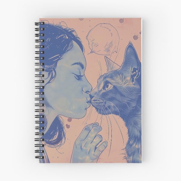 Item preview, Funny Cat, Cat and Girl, Kitty, Nice Kitty, Girl and Cat, Fan Cat designed and sold by CreativeArts-S.