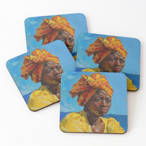 Item preview, Bahamian woman  | Painting in the style of Vincent van Gogh designed and sold by ComicsFactory.