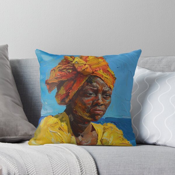 Item preview, Bahamian woman  | Painting in the style of Vincent van Gogh designed and sold by ComicsFactory.