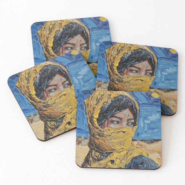 Item preview, Bahraini woman | Painting in the style of Vincent van Gogh designed and sold by ComicsFactory.