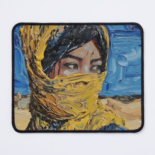 Item preview, Bahraini woman | Painting in the style of Vincent van Gogh designed and sold by ComicsFactory.