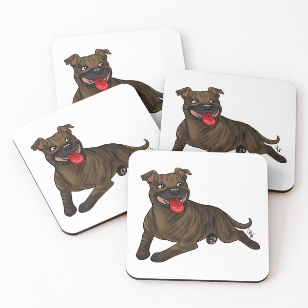 Aperçu de l'œuvre Staffordshire Bull Terrier - Bringé créée et vendue par Jennifer Stolzer.