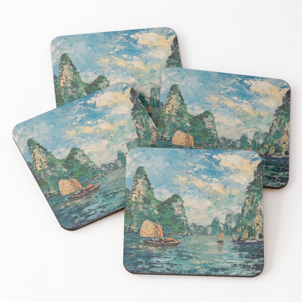 Item preview, Bai Tu Long Bay | Painting in the style of Vincent van Gogh designed and sold by ComicsFactory.