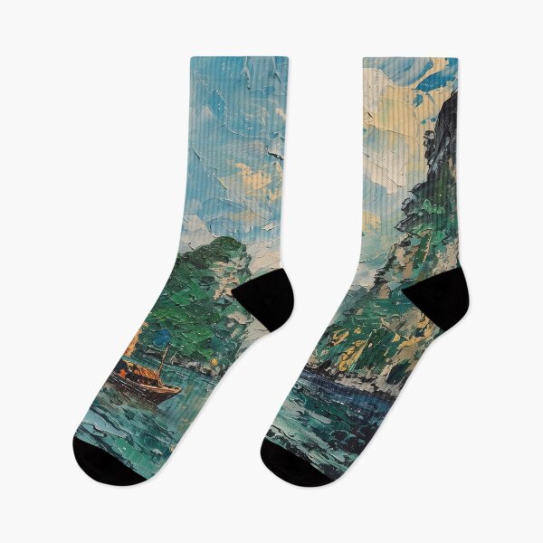 Item preview, Bai Tu Long Bay | Painting in the style of Vincent van Gogh designed and sold by ComicsFactory.