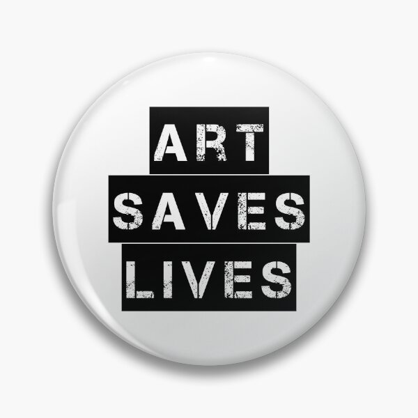 Item preview, Art Saves Lives - grunge stencil quote for artists designed and sold by thephoenixsoul.