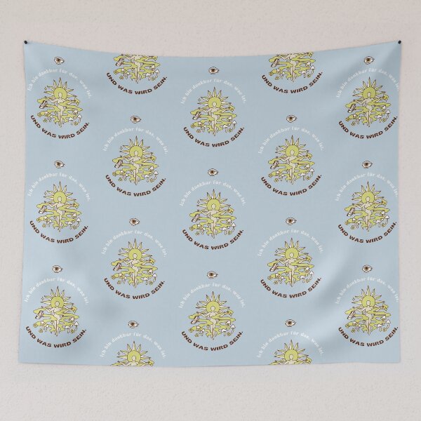 Item preview, Ich bin dankbar für das, was ist und was sein wird | Pastel Blue Background designed and sold by RM-Journey.