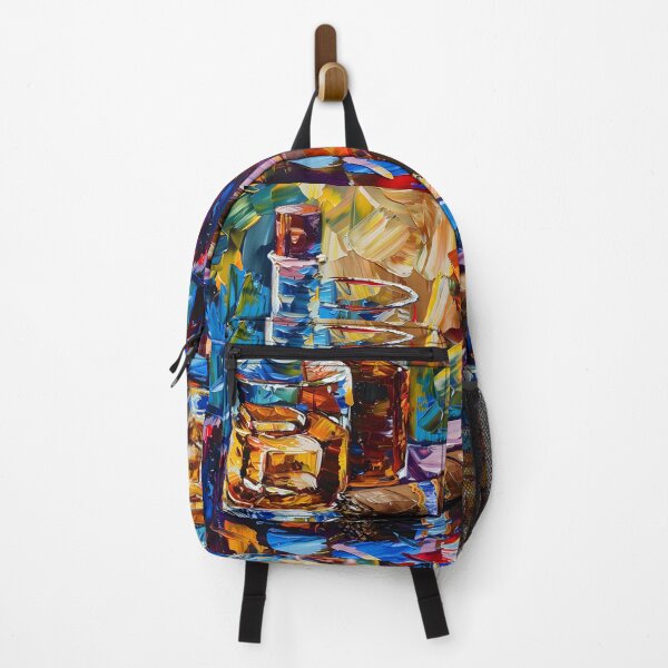 Item preview, Abstract Whiskey and Cuban Cigar Artistic Fusion- Vibrant Colors and Bold Brushstrokes designed and sold by OlfactoART Studio.