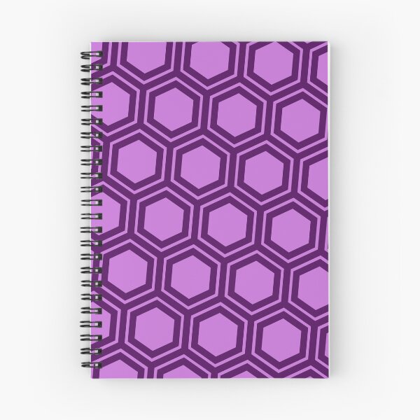 Item preview, Purple Repeating Hexagon Pattern Grid Plum Perpetual Outline designed and sold by Alchemy-A-La-G.