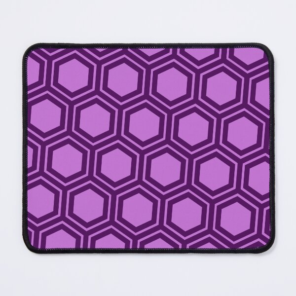 Item preview, Purple Repeating Hexagon Pattern Grid Plum Perpetual Outline designed and sold by Alchemy-A-La-G.