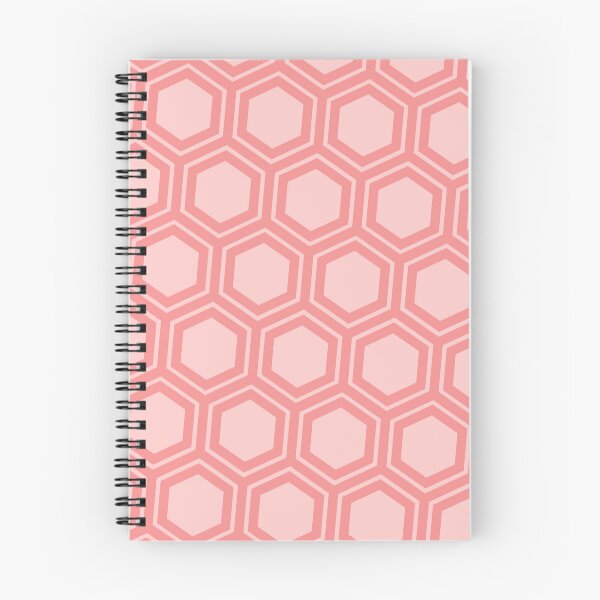 Item preview, Pink Repeating Hexagon Pattern Grid Peach Perpetual Outline designed and sold by Alchemy-A-La-G.