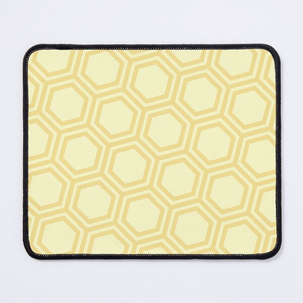 Item preview, Gold Repeating Hexagon Pattern Grid Yellow Perpetual Outline designed and sold by Alchemy-A-La-G.
