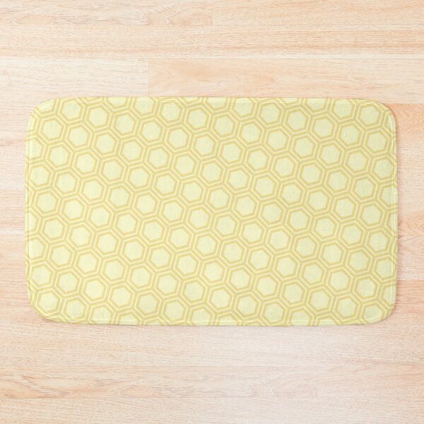 Item preview, Gold Repeating Hexagon Pattern Grid Yellow Perpetual Outline designed and sold by Alchemy-A-La-G.
