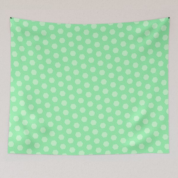 Item preview, Green Repeating Hexagon Pattern Grid Pastel Perpetual Outline designed and sold by Alchemy-A-La-G.