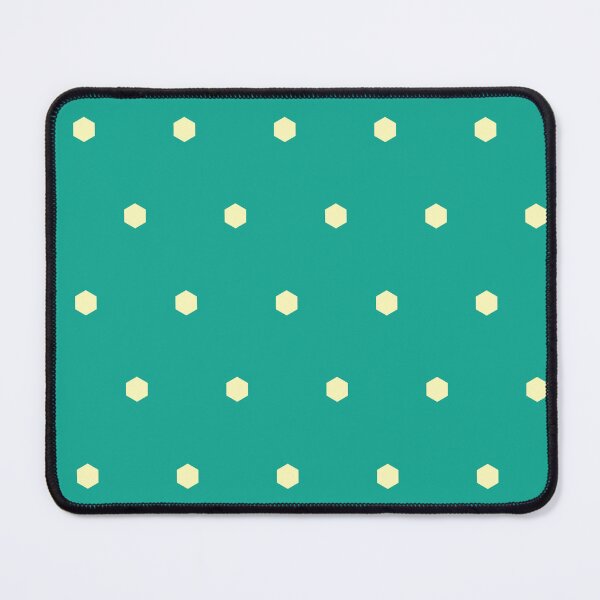 Item preview, Yellow Repeating Hexagon Pattern Grid Teal Perpetual Outline designed and sold by Alchemy-A-La-G.