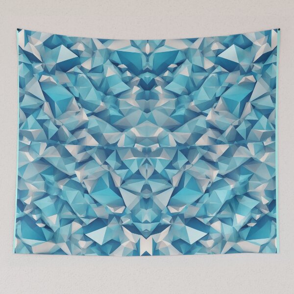 Item preview, Blue Poly is a Pattern Created in DreamUp designed and sold by ComicJo.