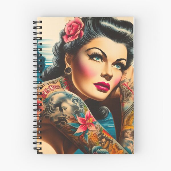 Item preview, Beauty Tattoo Pin-up designed and sold by PulpVintage.