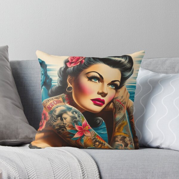 Item preview, Beauty Tattoo Pin-up designed and sold by PulpVintage.