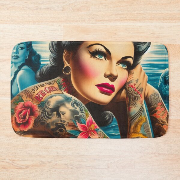 Item preview, Beauty Tattoo Pin-up designed and sold by PulpVintage.