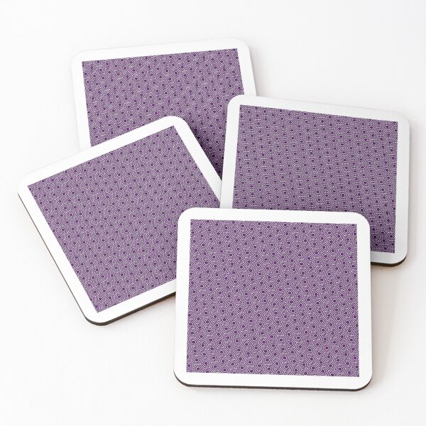 Item preview, White Repeating Hexagon Pattern Grid Violet Perpetual Outline designed and sold by Alchemy-A-La-G.