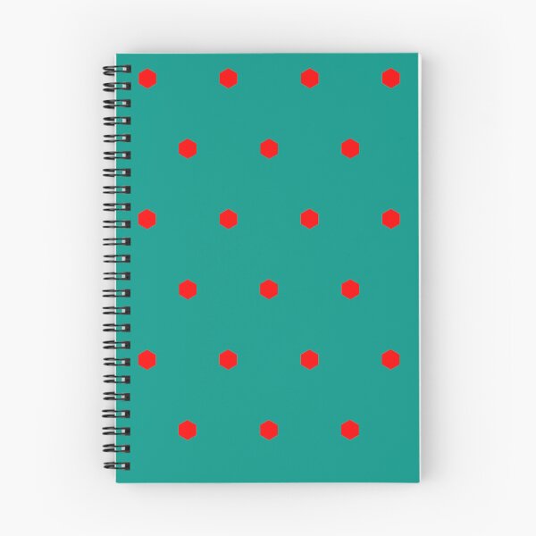Item preview, Red Repeating Hexagon Pattern Grid Teal Perpetual Outline designed and sold by Alchemy-A-La-G.