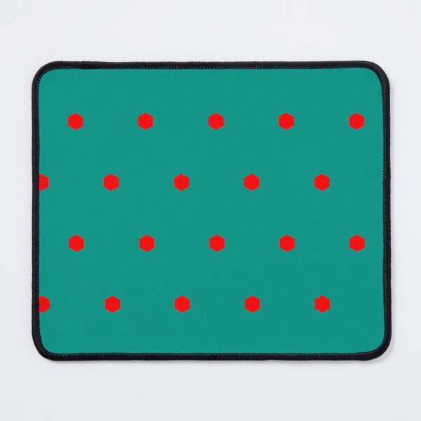 Item preview, Red Repeating Hexagon Pattern Grid Teal Perpetual Outline designed and sold by Alchemy-A-La-G.
