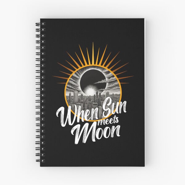 Item preview, When Sun Meets Moon, Solar Eclipse April 8 2024 designed and sold by orangeblue21.