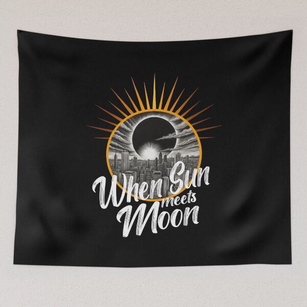 Item preview, When Sun Meets Moon, Solar Eclipse April 8 2024 designed and sold by orangeblue21.