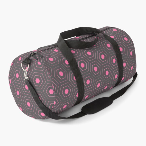 Item preview, Pink Repeating Hexagon Pattern Grid Grey Perpetual Outline designed and sold by Alchemy-A-La-G.