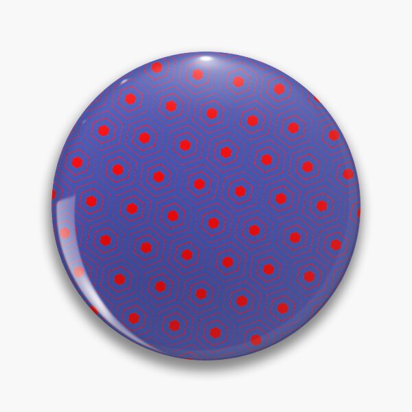 Item preview, Red Repeating Hexagon Pattern Grid Blue Perpetual Outline designed and sold by Alchemy-A-La-G.