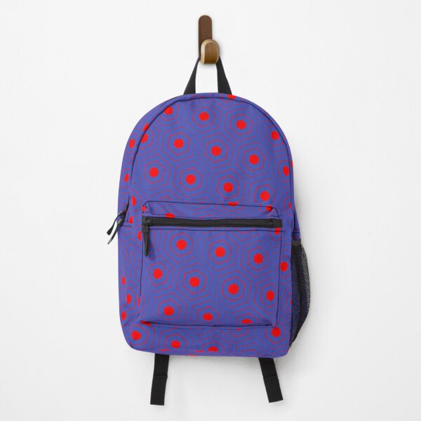 Item preview, Red Repeating Hexagon Pattern Grid Blue Perpetual Outline designed and sold by Alchemy-A-La-G.