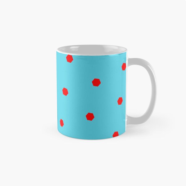 Item preview, Red Repeating Hexagon Pattern Grid Blue Perpetual Outline designed and sold by Alchemy-A-La-G.