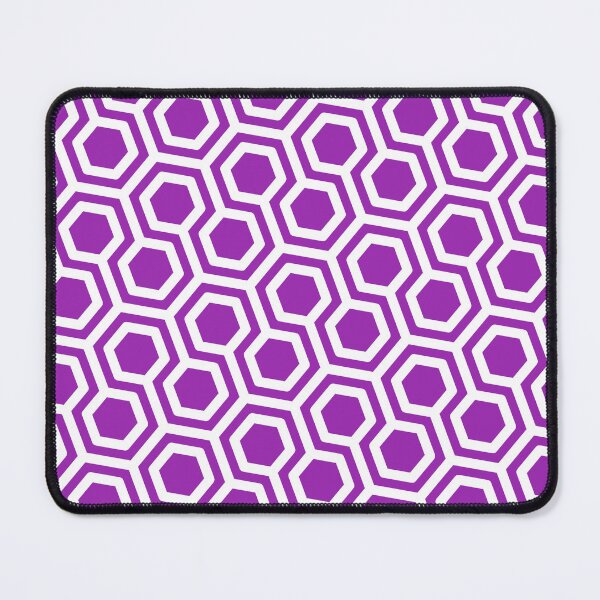 Item preview, White Opposing Hexagon Segmented Grid Purple Perpetual Outline designed and sold by Alchemy-A-La-G.