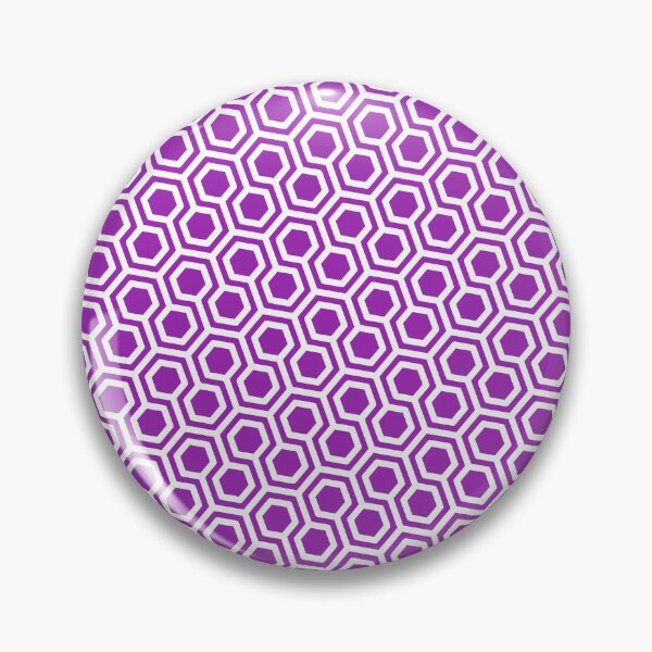 Item preview, White Opposing Hexagon Segmented Grid Purple Perpetual Outline designed and sold by Alchemy-A-La-G.