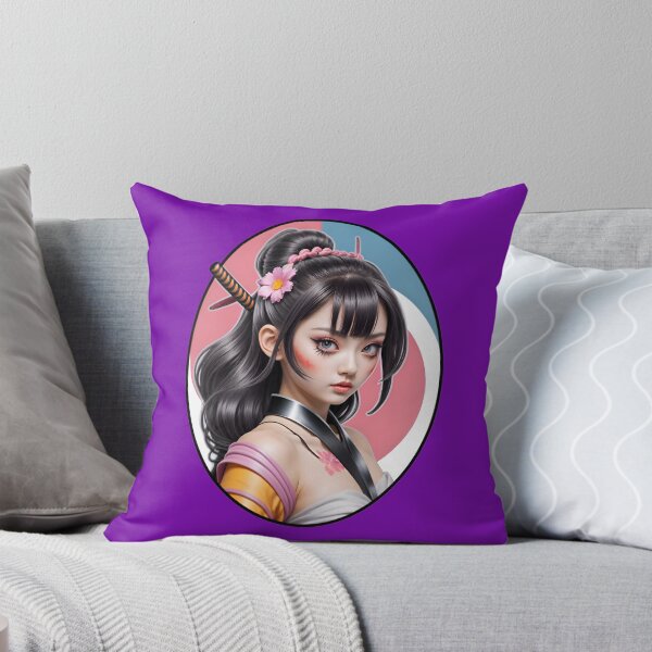 Aperçu de l'œuvre Cute Anime Samurai Warrior Girl créée et vendue par TheArtOfPat.