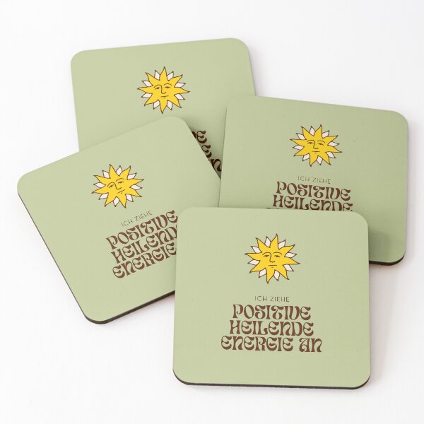 Item preview, Ich ziehe positive heilende Energie an | Sun Illustration | Pastel Green Background designed and sold by RM-Journey.