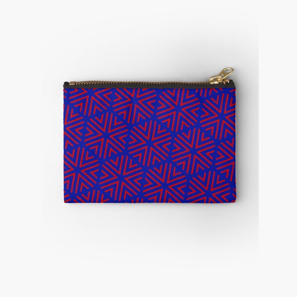 Item preview, Red Triangle Hexagons Segmented Symbols Blue Perpetual Outline designed and sold by Alchemy-A-La-G.