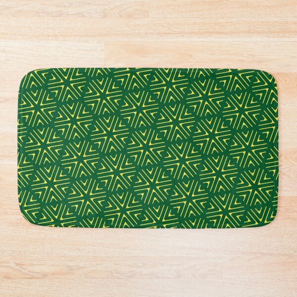 Item preview, Yellow Triangle Hexagons Segmented Symbols Green Perpetual Outline designed and sold by Alchemy-A-La-G.