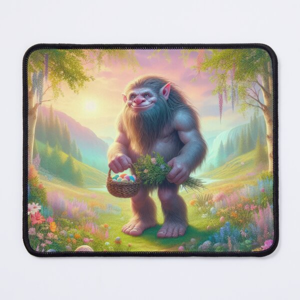 Item preview, troll with bouquet happy fantasy easter landscape designed and sold by Expressions-Sel.