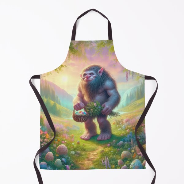 Item preview, troll with bouquet happy fantasy easter landscape designed and sold by Expressions-Sel.