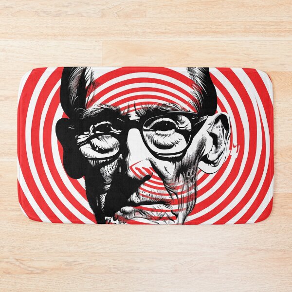 Item preview, William S. Burroughs Black and Red Op Art - Psychedelic Tribute designed and sold by Mystikos Art.