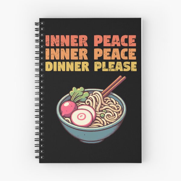 Item preview, Inner Peace Dinner Please Funny Noodle designed and sold by Mini Pandas.