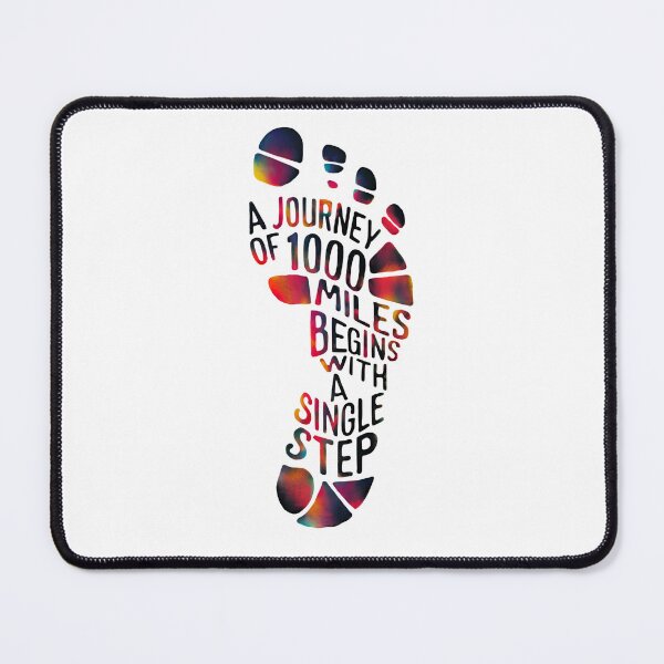 Item preview, A journey of 1000 miles - an inspiring graphic with a quote designed and sold by GL!TCH LAB.