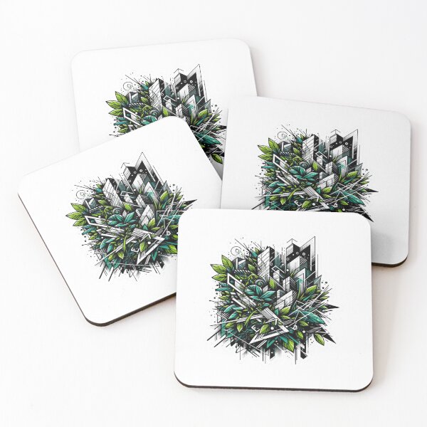 Item preview, Abstract Geometric Jungle designed and sold by pixelpulsenyc.