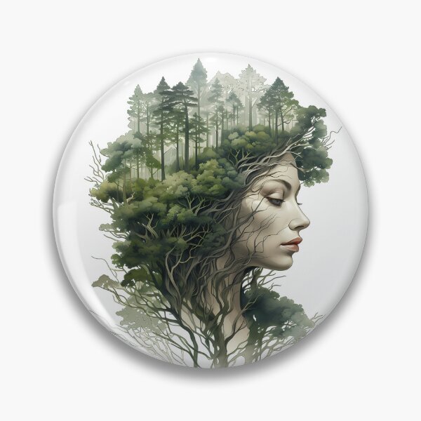 Item preview, Double Exposure - Forest Woman designed and sold by Tabble-Dabble.
