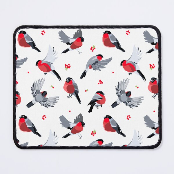 Item preview, Eurasian Bullfinch Stylized Bird Pattern designed and sold by ElenaMentes.
