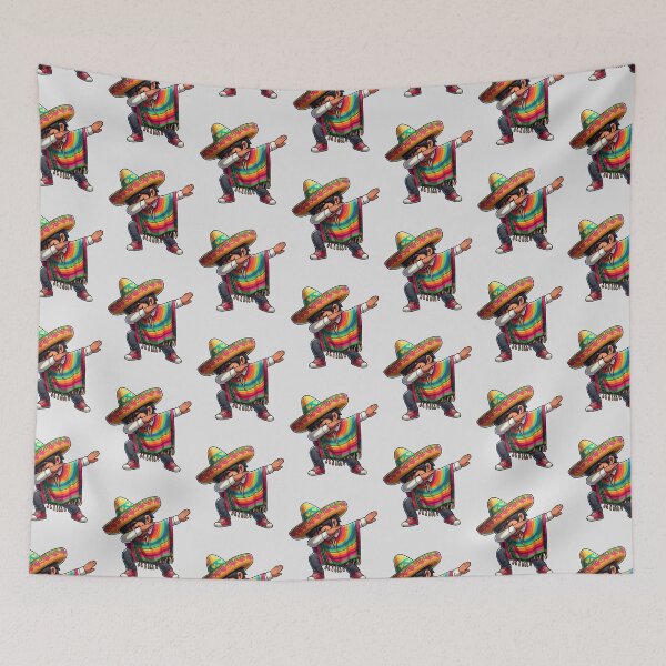 Item preview, Dabbing Sombrero Mexican Poncho Cinco de Mayo Boys Men Gifts -  designed and sold by PurpleLoveStore.