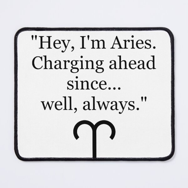 Item preview, Aries Quote designed and sold by ArtfulMiller.