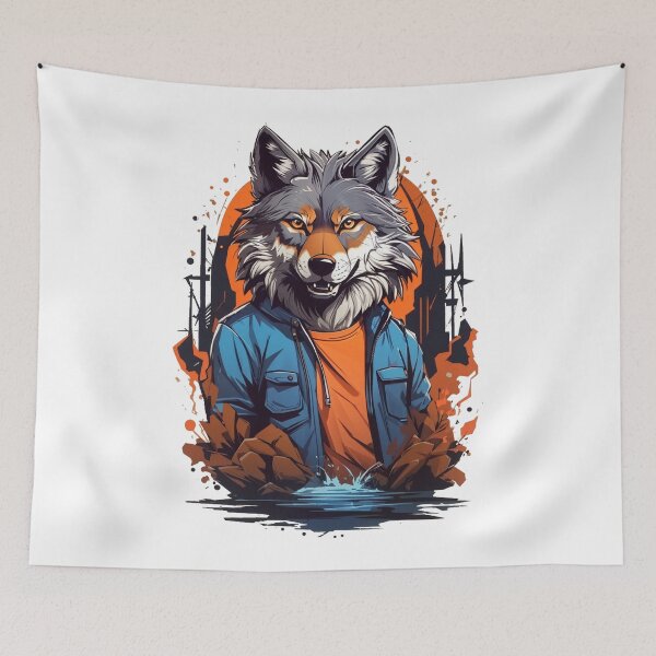 Item preview, Wild Wolf Animal Design designed and sold by shopTHEshop-.
