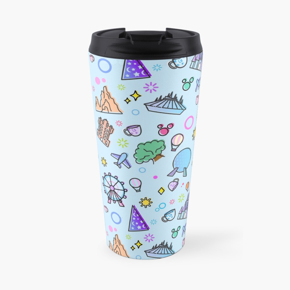 Meet me at my Happy Place Pattern Travel Mug